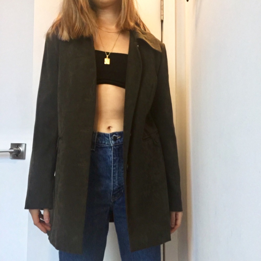 Vintage velvet peacoat